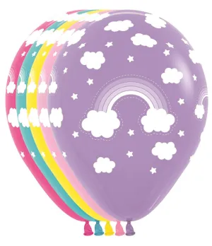 11 inch Sempertex Magical Rainbow Latex Balloons 50ct