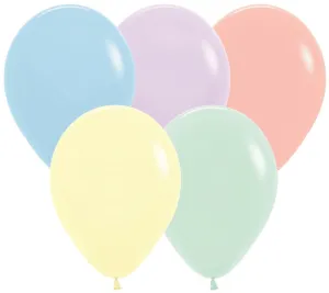 11 inch Sempertex Pastel Matte Assortment Latex Balloons 100ct