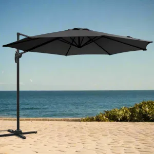 2.8m Lahaina Outdoor Umbrella with Base - Black