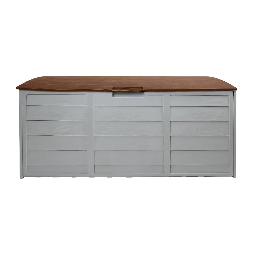 290L Outdoor Storage Box - Brown and Grey