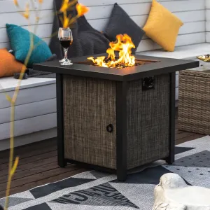 40000BTU Square Propane Fire Pit Table