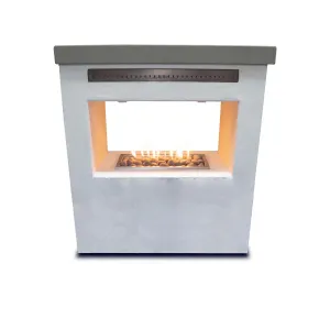 48" Rectangular RTF Outdoor Fireplace RTF Outdoor Fireplace - Hardieboard & Steel Frame - Match Lit - Natural Gas