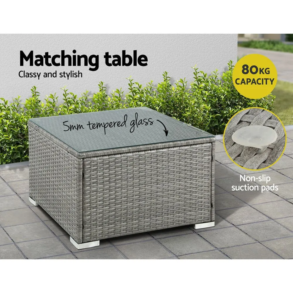 5 Piece Noosa Outdoor Wicker Sofa Set - Grey