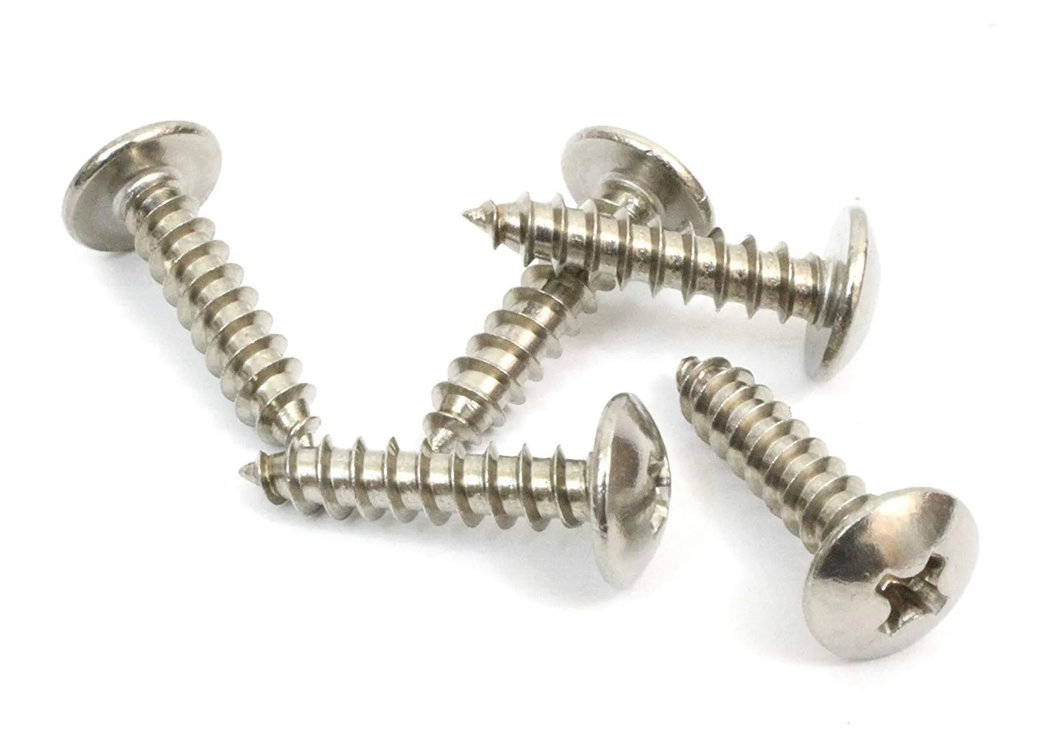 6 x 1/2" Stainless Truss Head Phillips Wood Screw (100pc) 18-8 (304) Stainless Steel