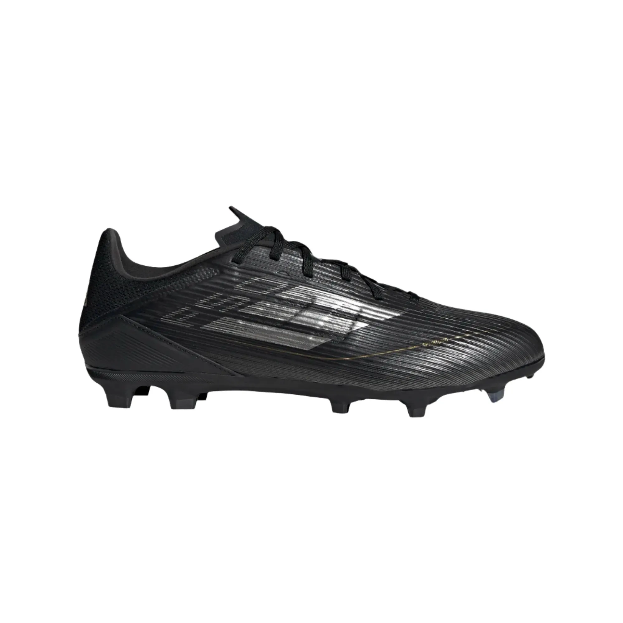 Adidas Adults Football Boot F50 League FG/MG Core Black/Iron Metallic/Gold Metallic