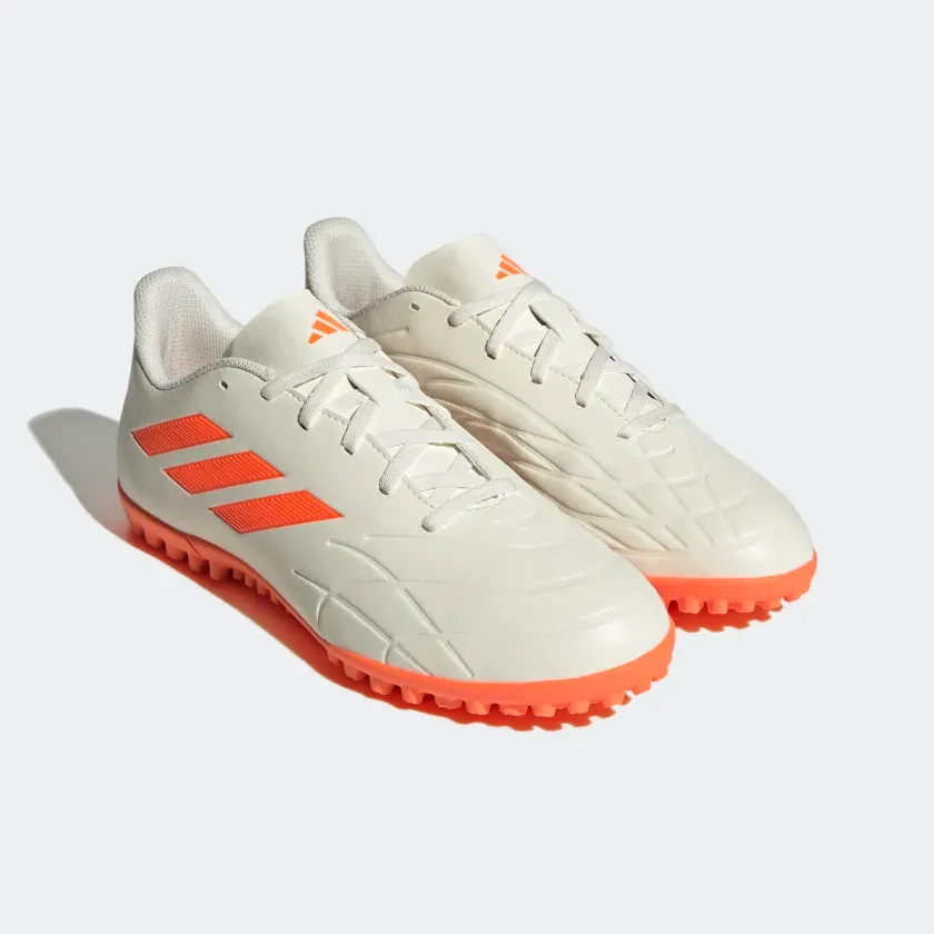 Adidas Men's Copa Pure.4 Turf Cleats - Off White / Solar Orange