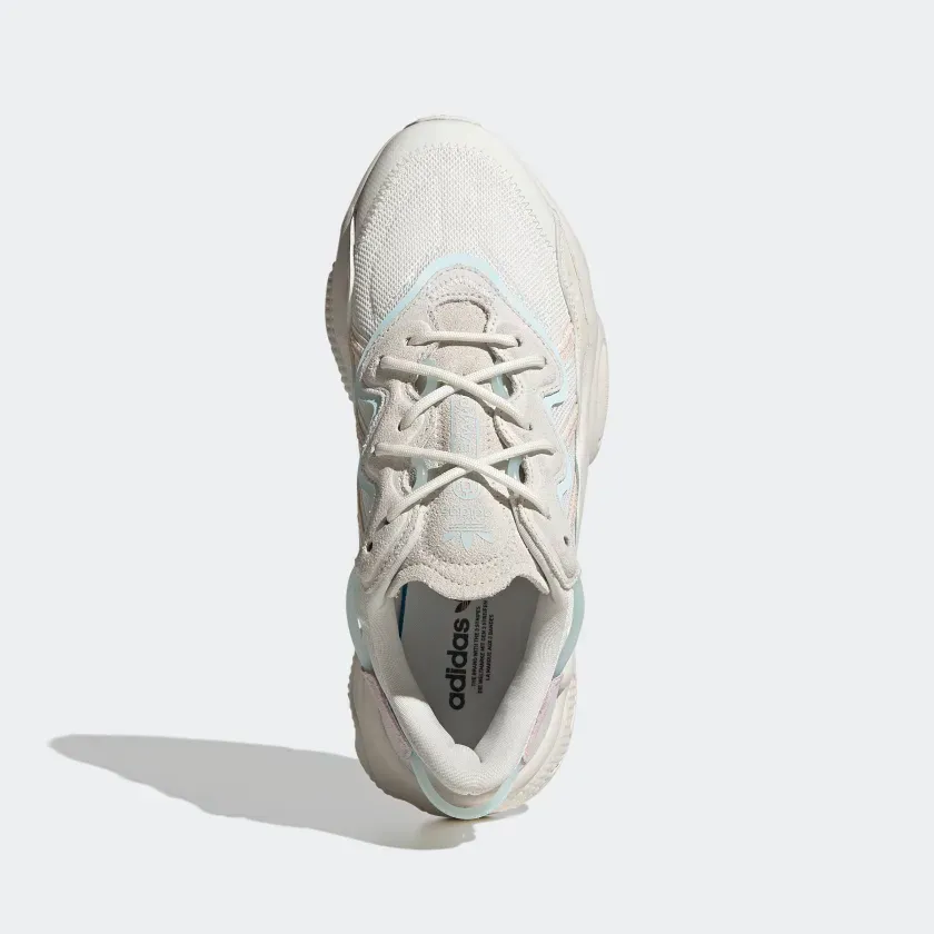 Adidas Women's Ozweego Shoes -  Cloud White / Bliss Orange / Almost Blue