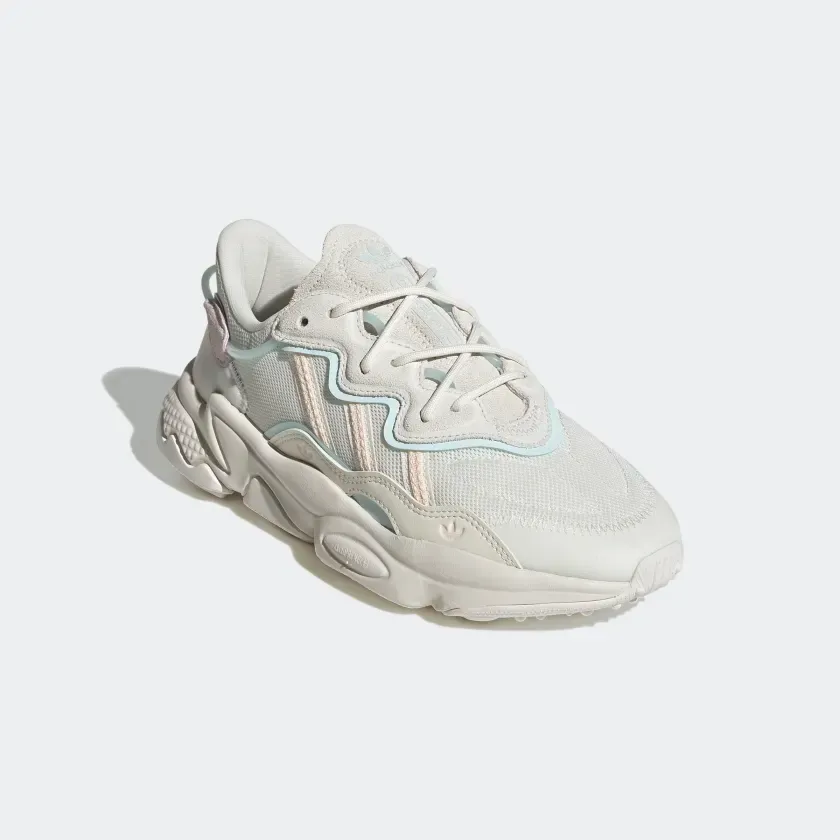 Adidas Women's Ozweego Shoes -  Cloud White / Bliss Orange / Almost Blue