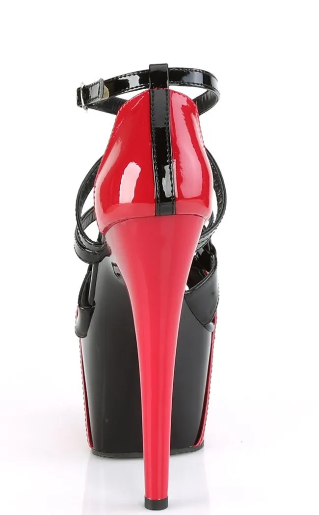 ADORE-764 Black & Red Patent Heels