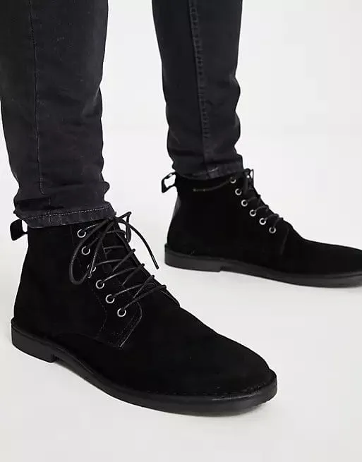 ASOS - Suede Desert Boots Suede With Leather Detail