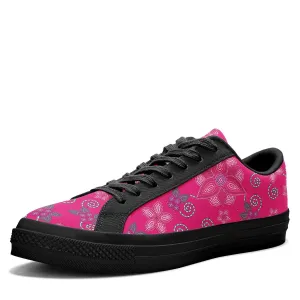 Berry Picking Pink Aapisi Low Top Canvas Shoes Black Sole