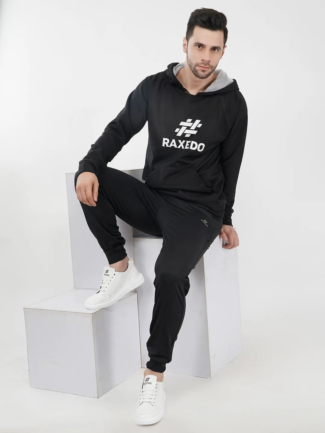 Black Hoodies for Men - Mesh Hoodie