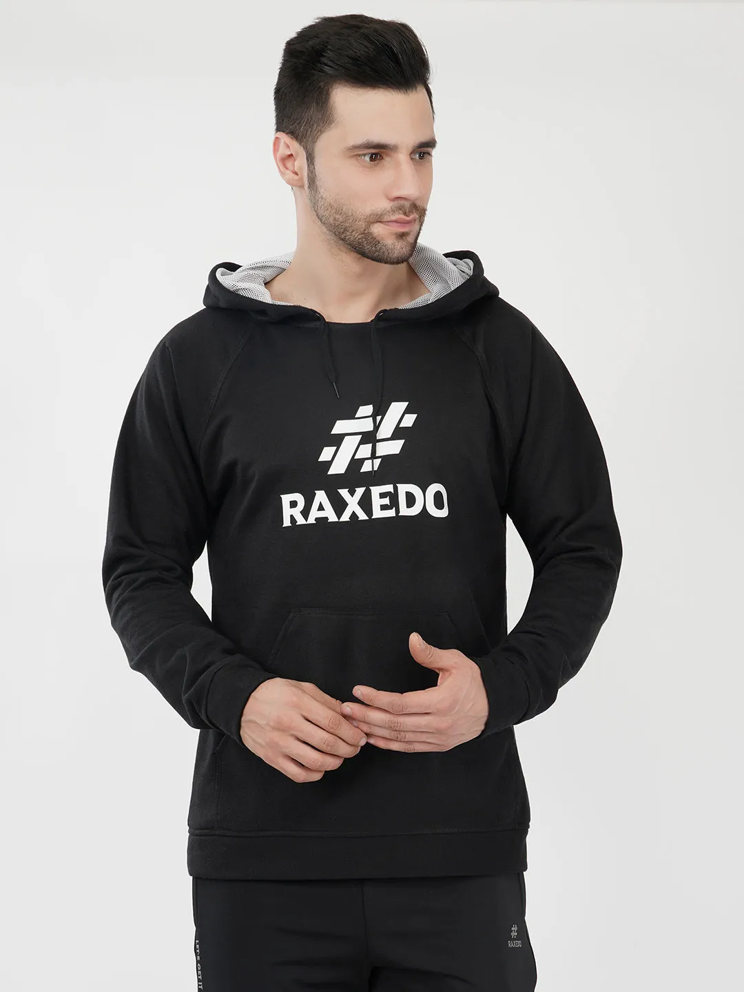 Black Hoodies for Men - Mesh Hoodie