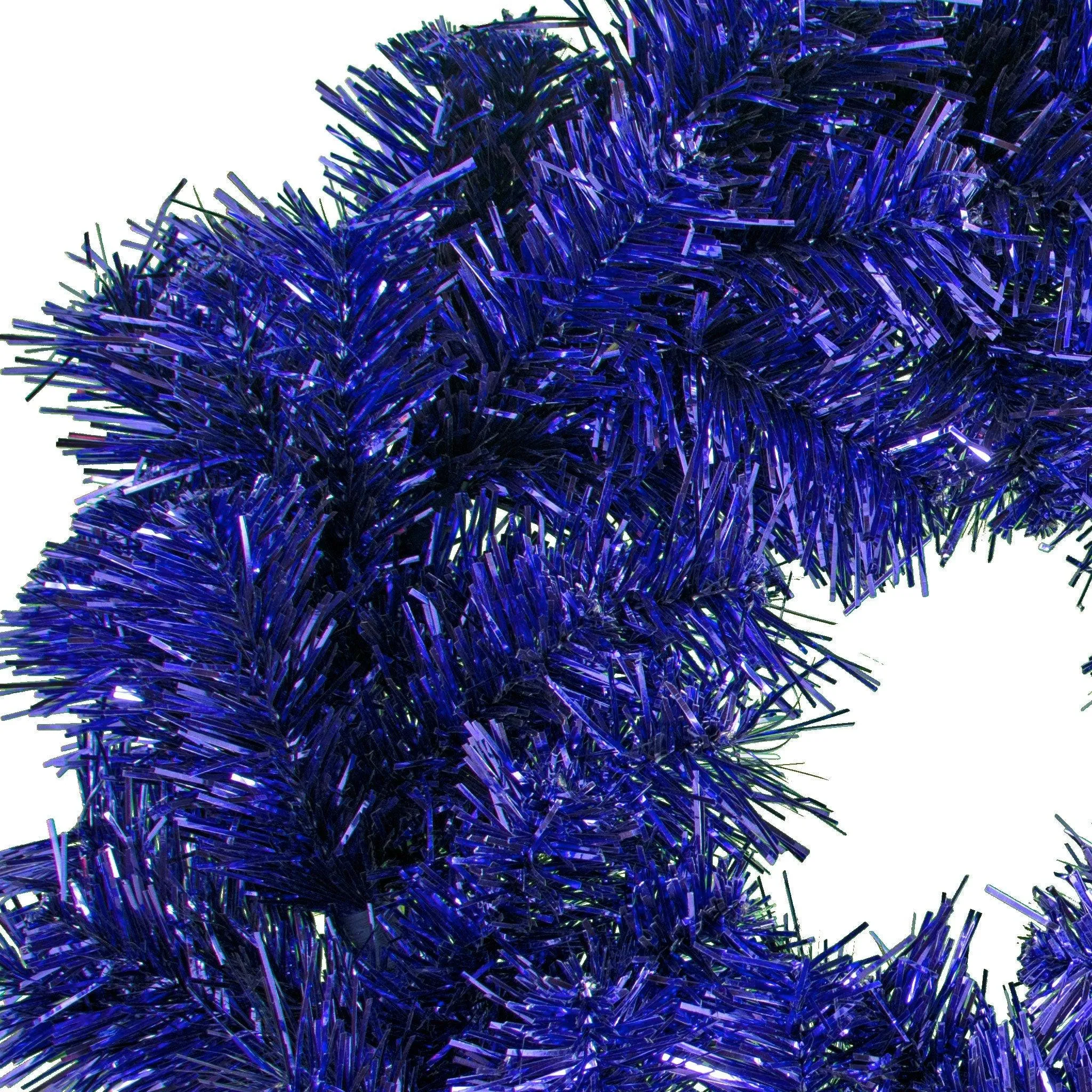 Blue Tinsel Christmas Wreaths