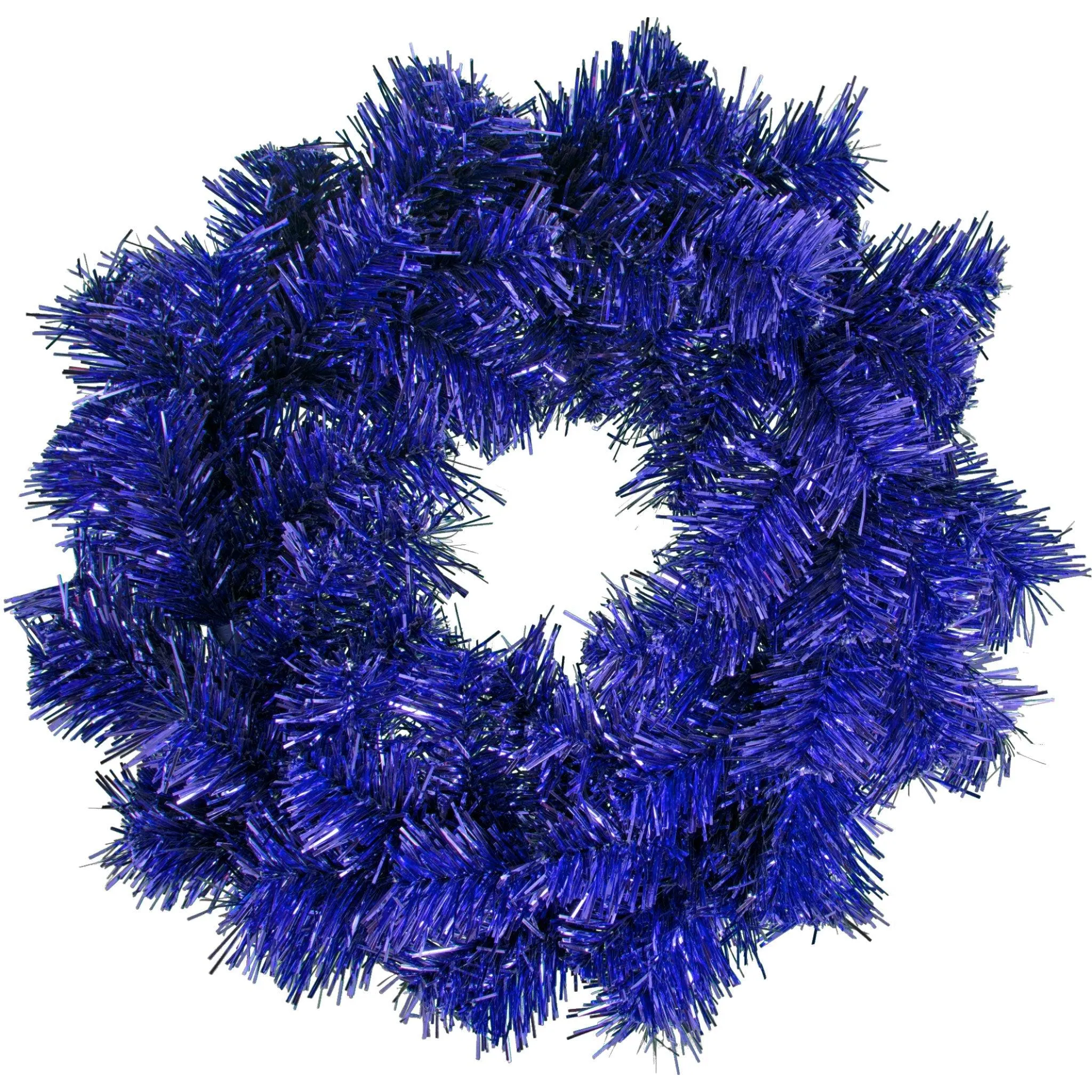 Blue Tinsel Christmas Wreaths