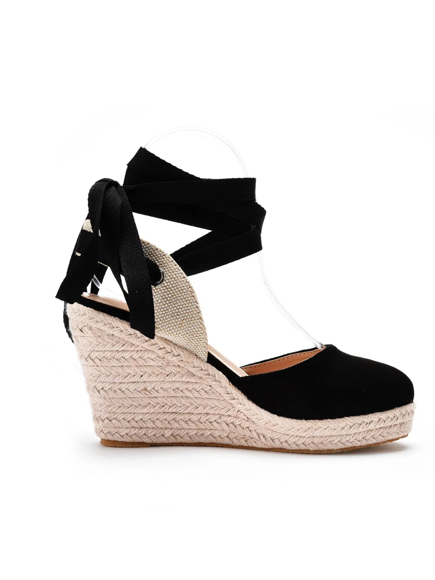 Bohemian Round Toe Platform Espadrille Wedge Heels