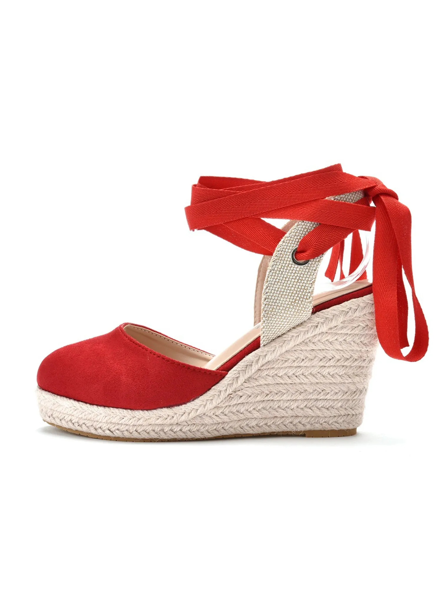 Bohemian Round Toe Platform Espadrille Wedge Heels