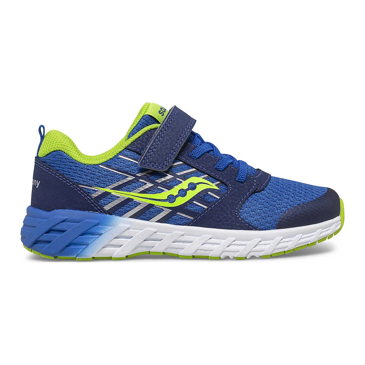 Boy's Saucony | Wind 2.0 A/C Sneaker | Blue/Green