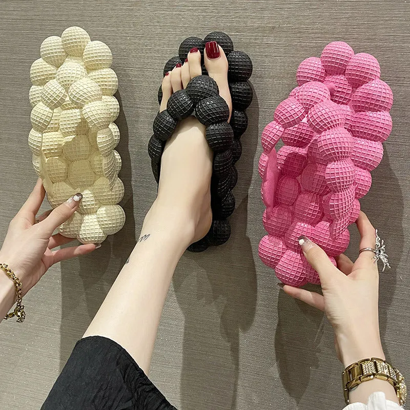 Bubble Slippers Summer Flip-flops Women Indoor Outdoor Flat Sandals Beach Shoes