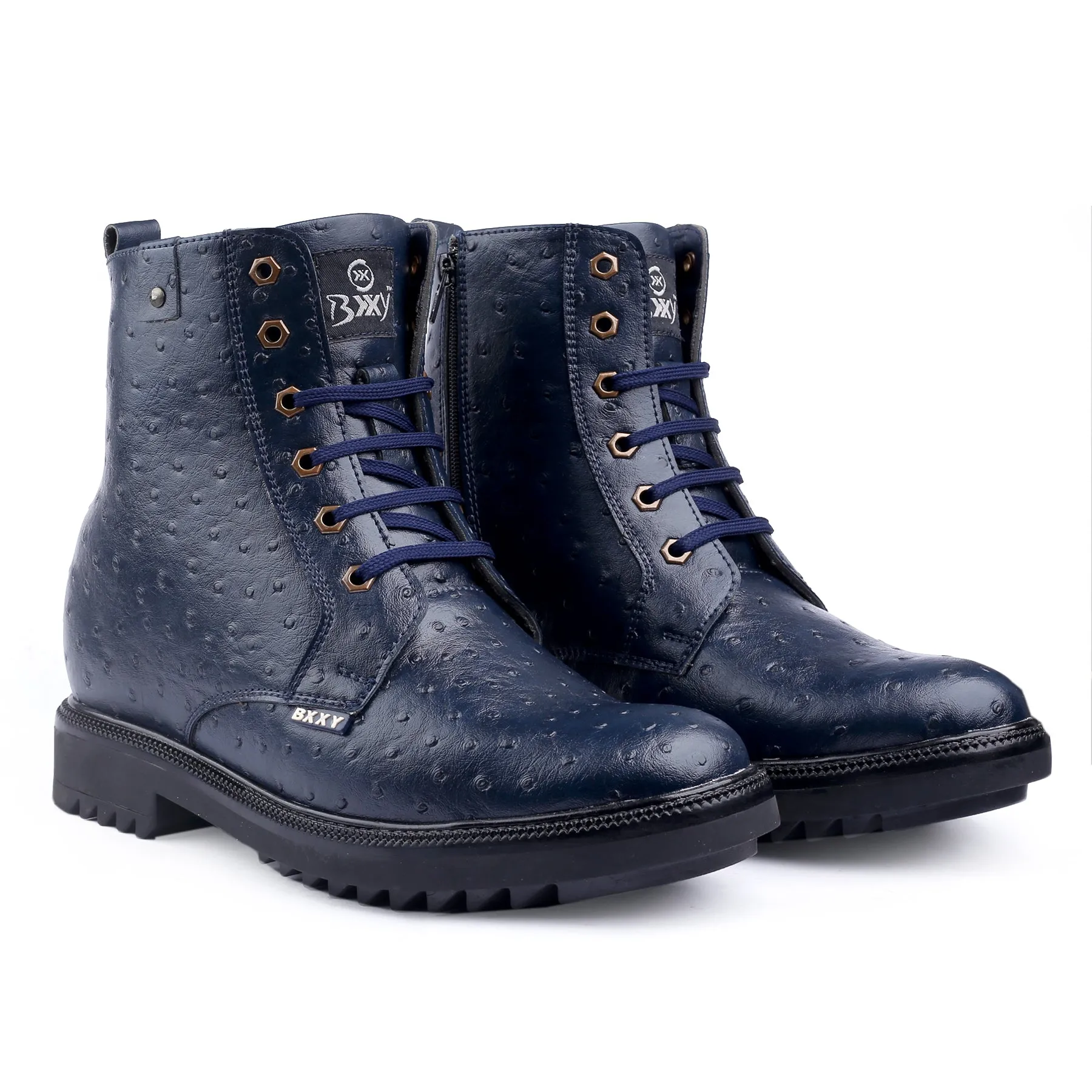 Bxxy's Men's 4 Inch Hidden Height Increasing Casual Textured Boots