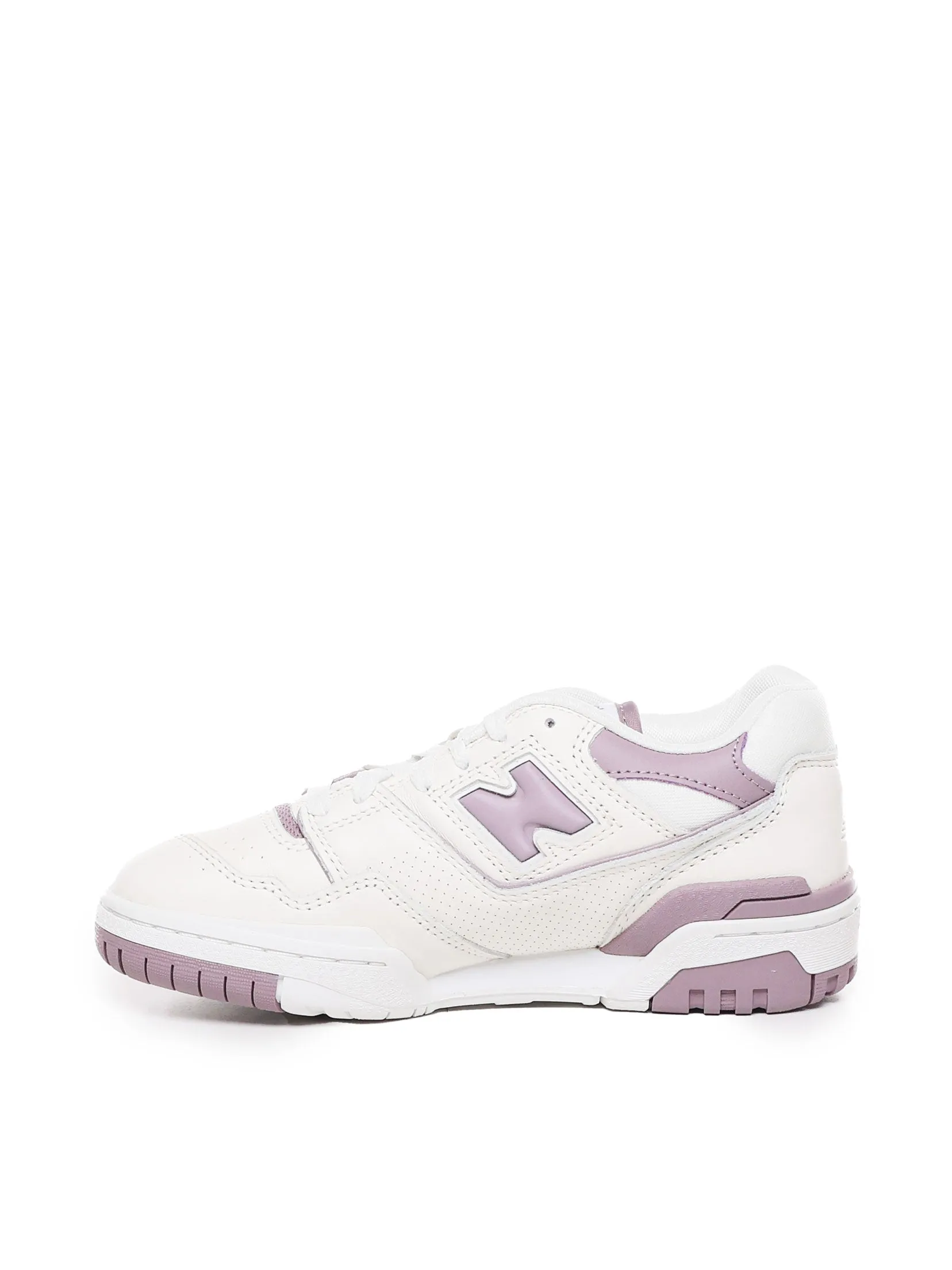 Calfskin Sneakers 550 in White Lilac