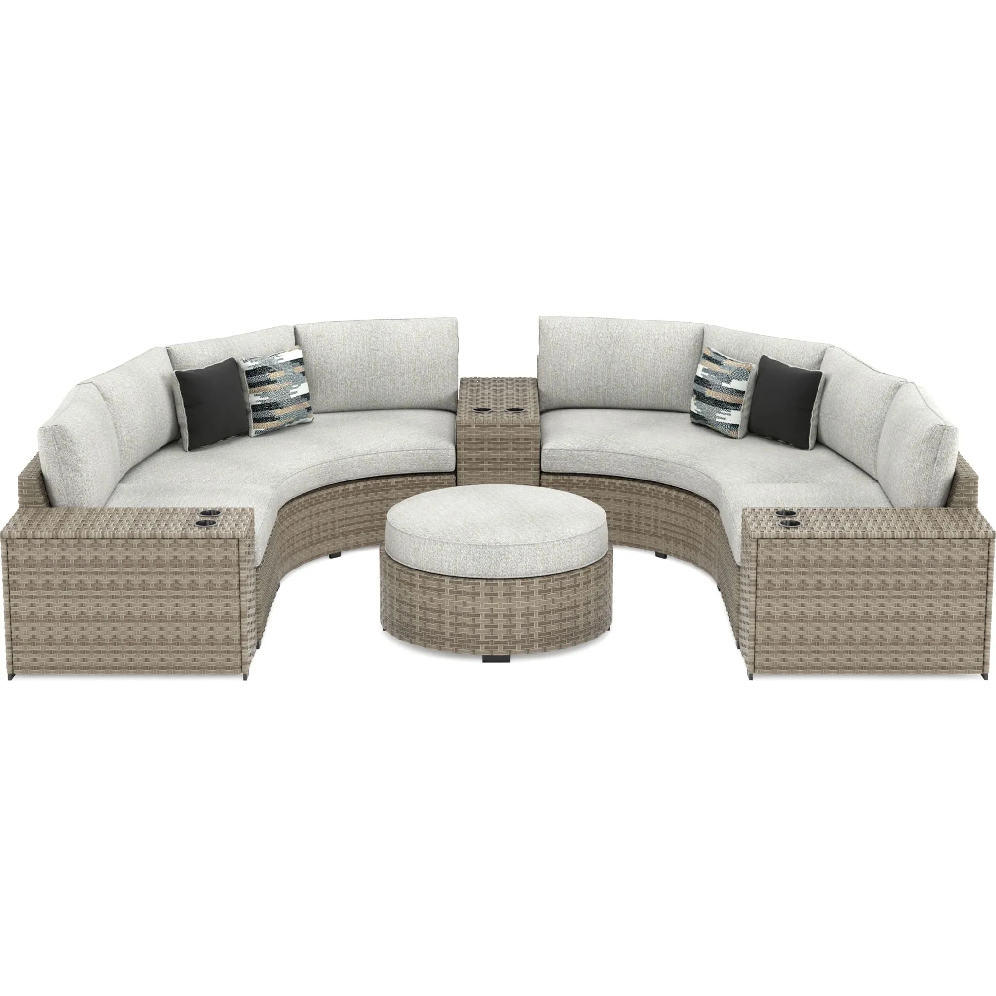 Calworth 7 Piece Outdoor Sectional with Ottoman