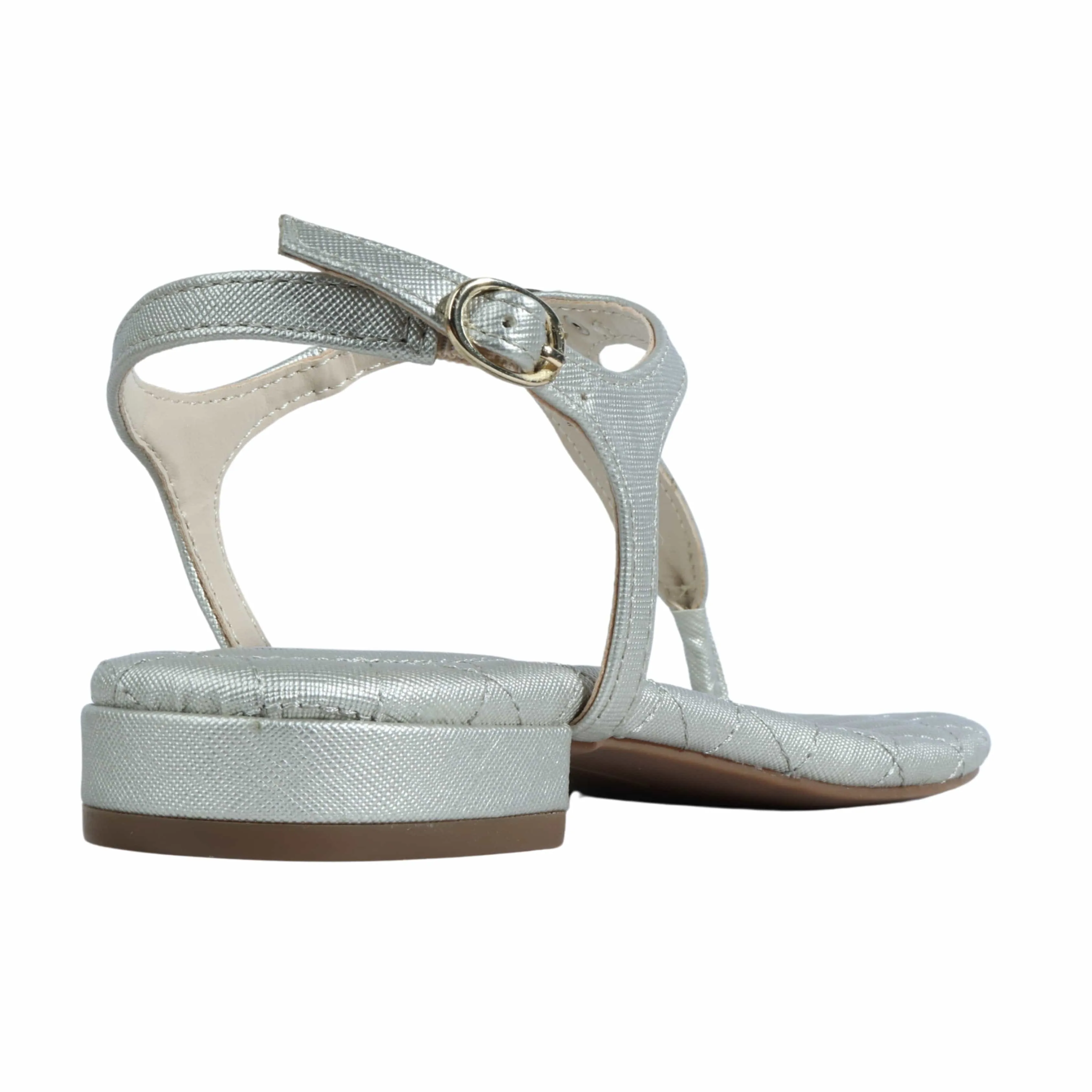 CHARTER CLUB - Carinna Metallic Quilted T-Strap Sandals