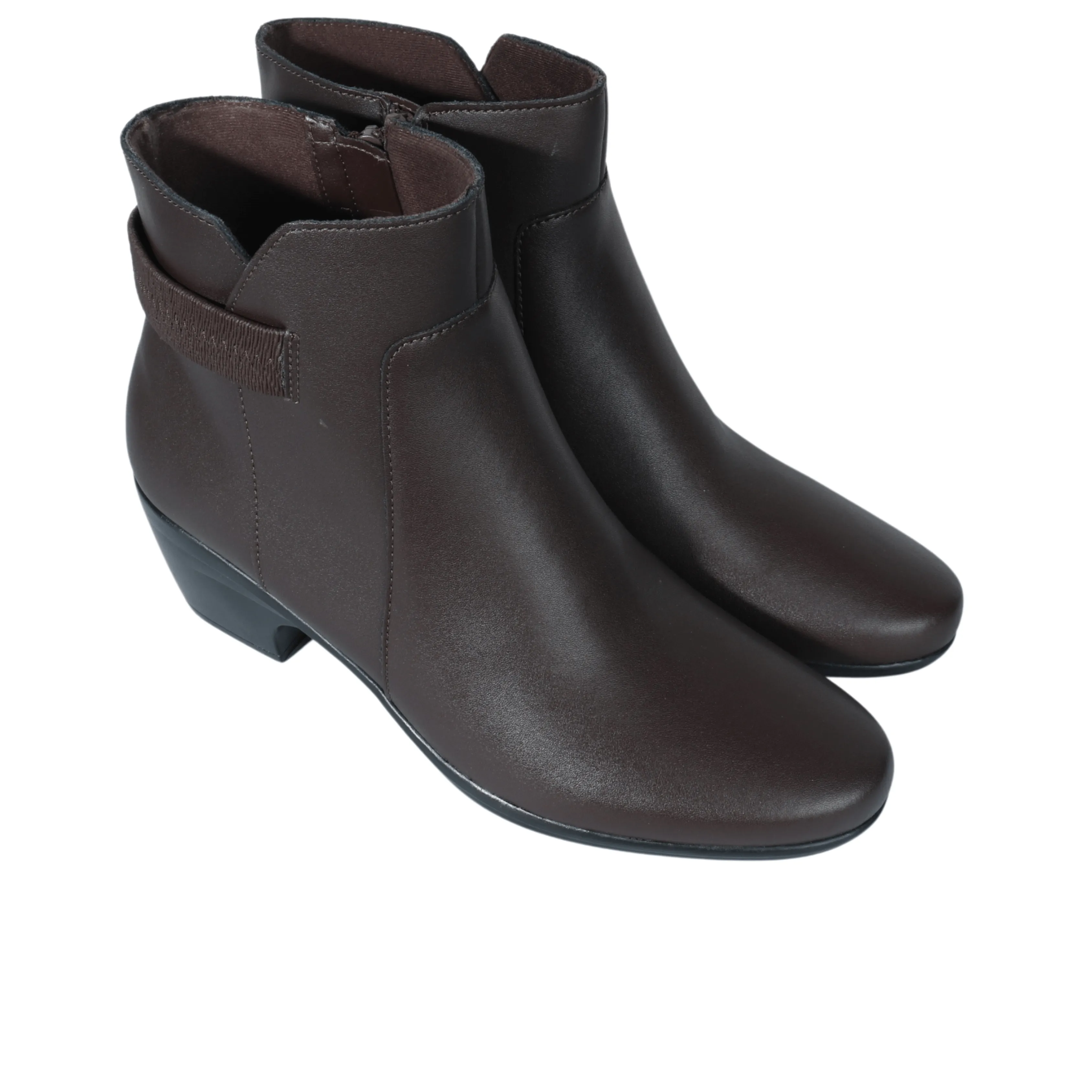 CLARKS - Faux leather mini heel boots