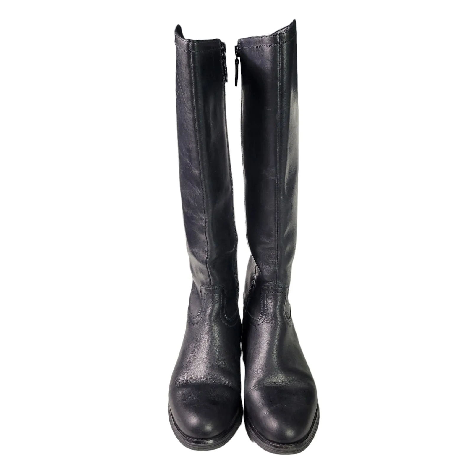 Cole Haan Myriam Tall Boots Black Leather Flat Winter OriginalGrand Grand Size 7.5