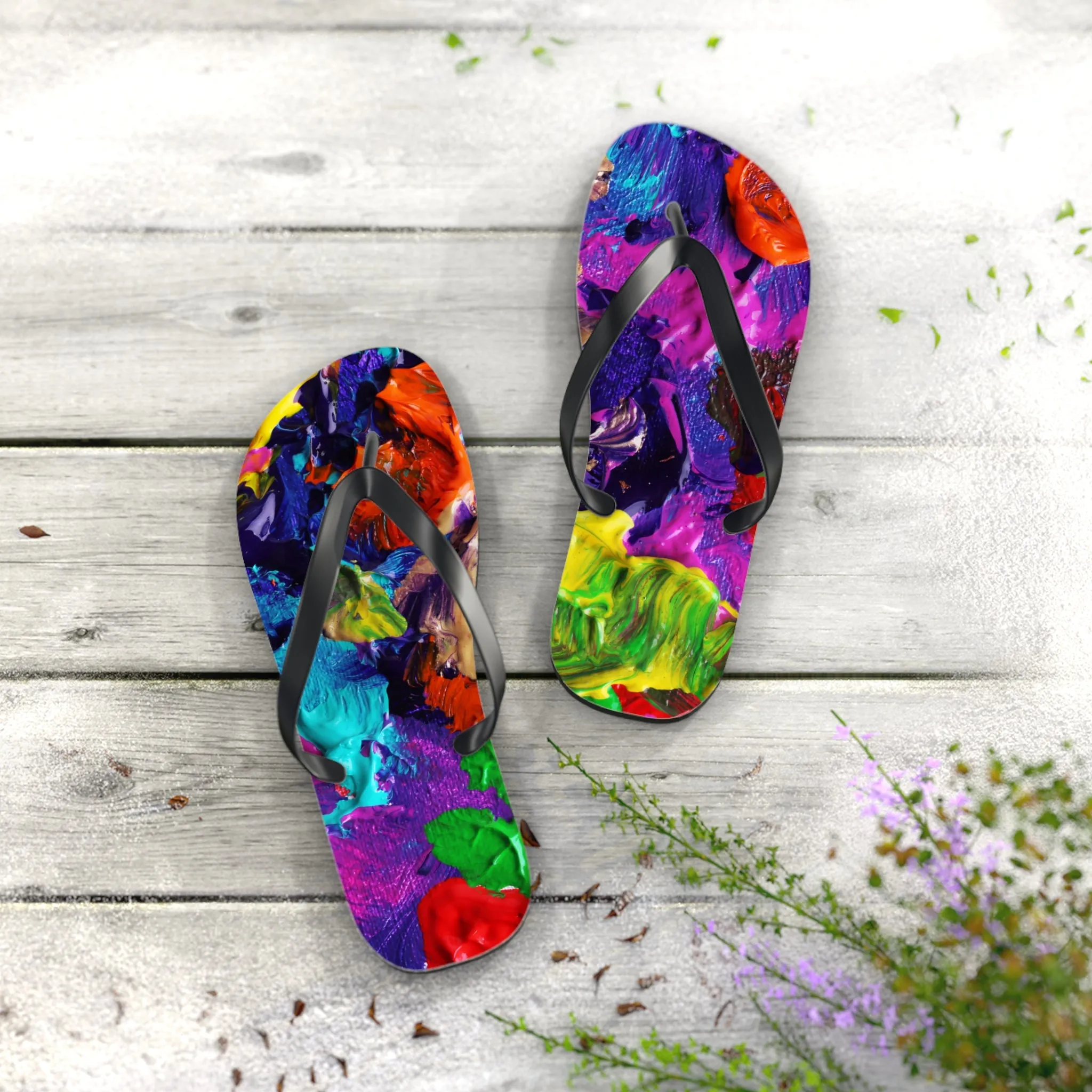 Color Paintings - Inovax Flip Flops