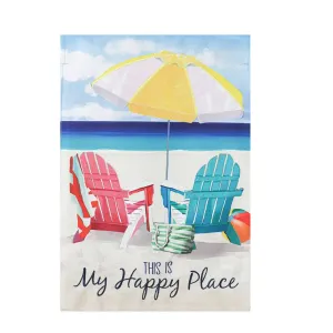 Colorful Chairs Garden Linen Flag