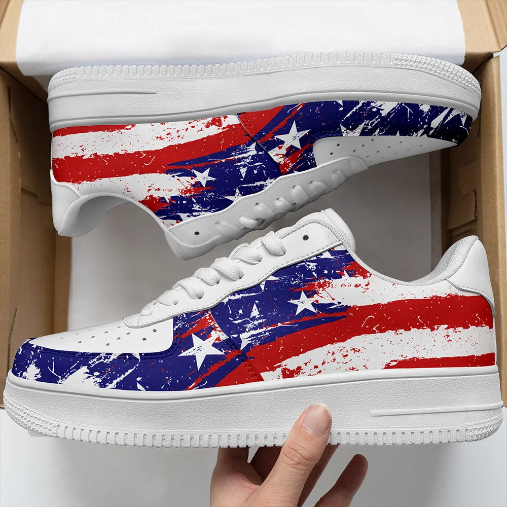 Company gift ideas for customers, Personalized Business Gifts & Corporate Gifts AF1-B05603 Custom AF1 American Flag, USA Flag Sneakers AF1, Shoes, Printed Shoes