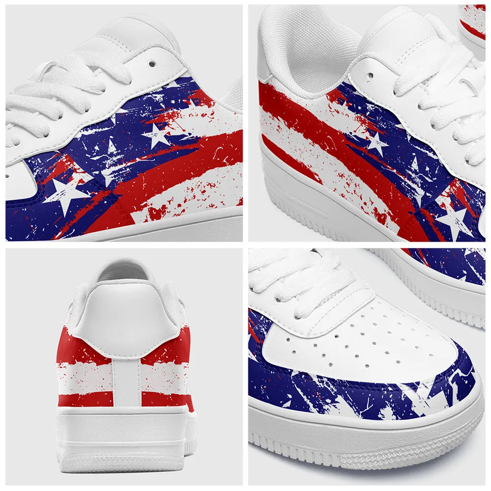 Company gift ideas for customers, Personalized Business Gifts & Corporate Gifts AF1-B05603 Custom AF1 American Flag, USA Flag Sneakers AF1, Shoes, Printed Shoes