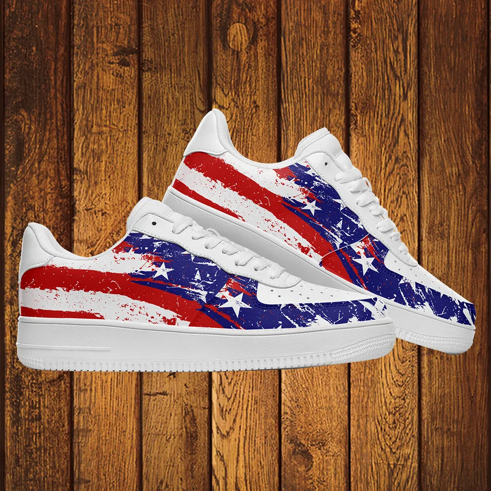 Company gift ideas for customers, Personalized Business Gifts & Corporate Gifts AF1-B05603 Custom AF1 American Flag, USA Flag Sneakers AF1, Shoes, Printed Shoes