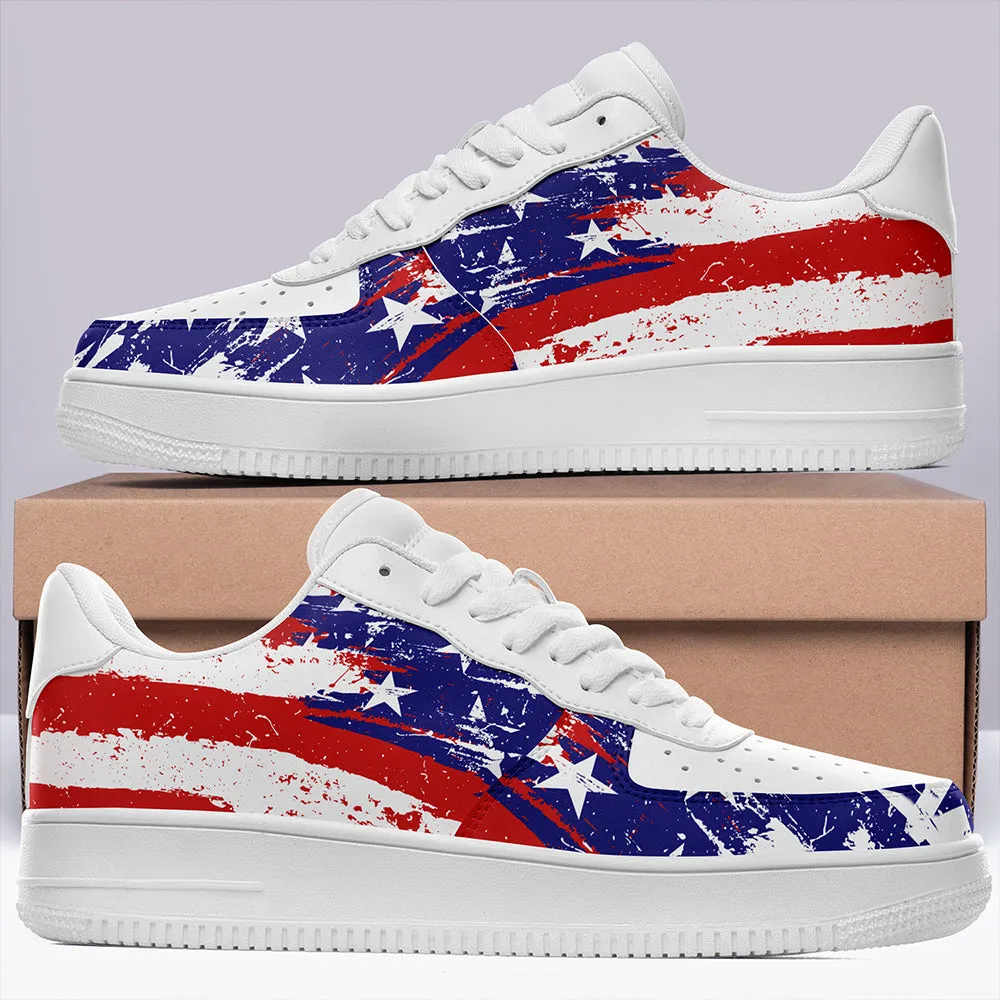 Company gift ideas for customers, Personalized Business Gifts & Corporate Gifts AF1-B05603 Custom AF1 American Flag, USA Flag Sneakers AF1, Shoes, Printed Shoes