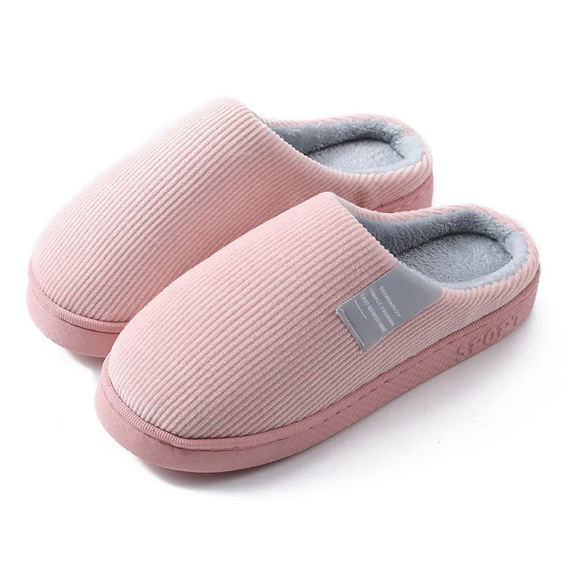 Corduroy Slippers For Women Home Shoes Men Women Couple