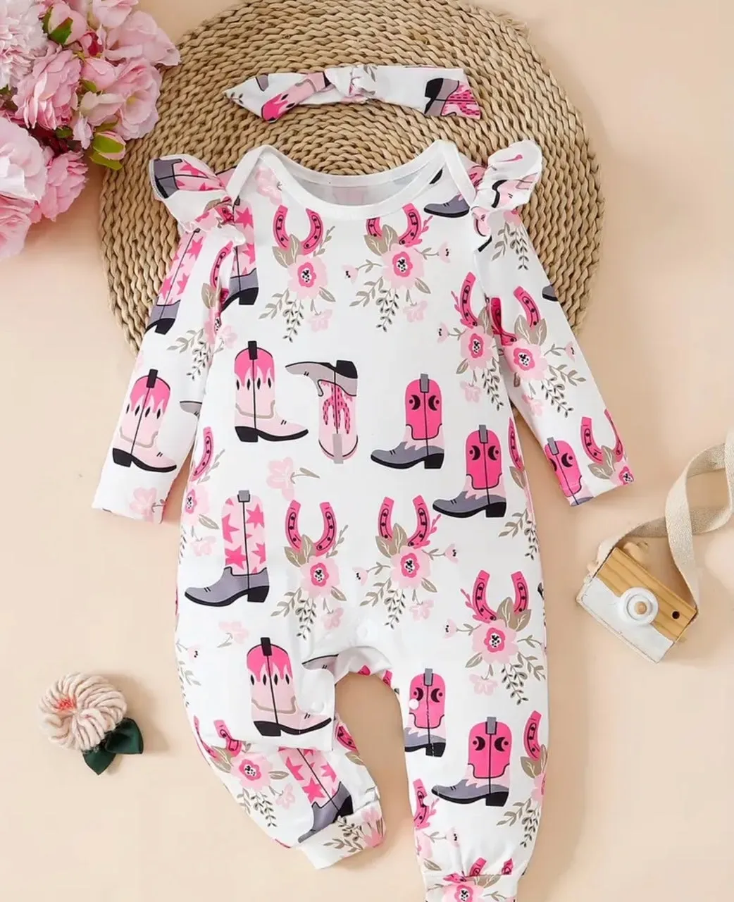 Cowgirl Cutie-2pc Girl's Infant romper