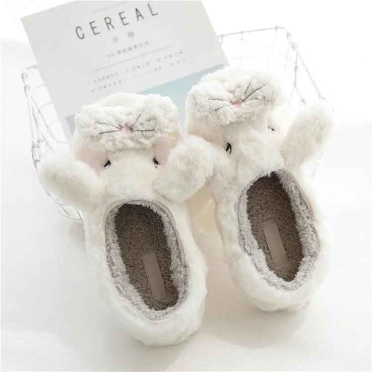 Cozy Cartoon Plush Slippers for Autumn and Winter Indoor Comfort