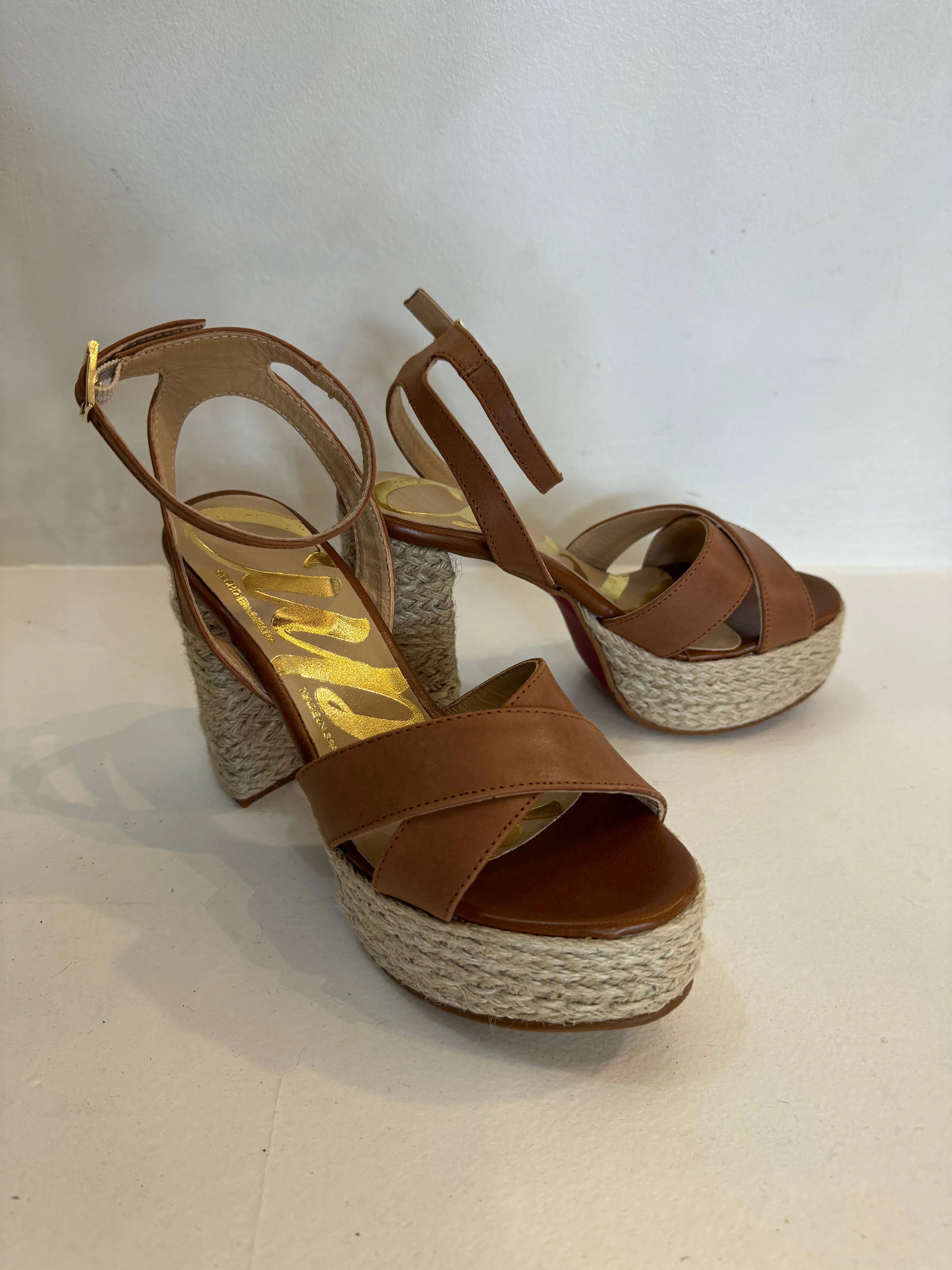 Cuple Tan & Rope Platform Sandal