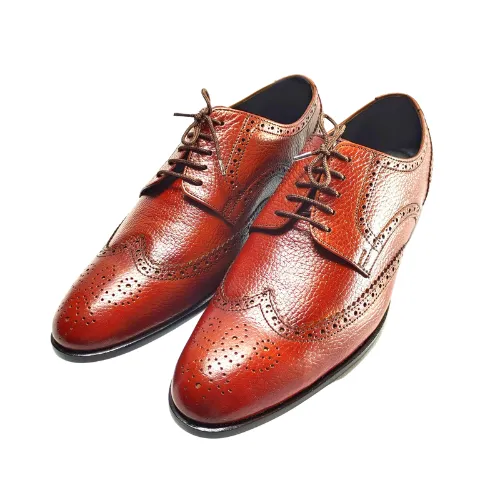 Custom Made Shoes Goodyear Welted Handstiched Handpainted Handmade Geniune Leather Wintip Shoes Brogue Shoes Oxford Formal Dress Mens Shoes