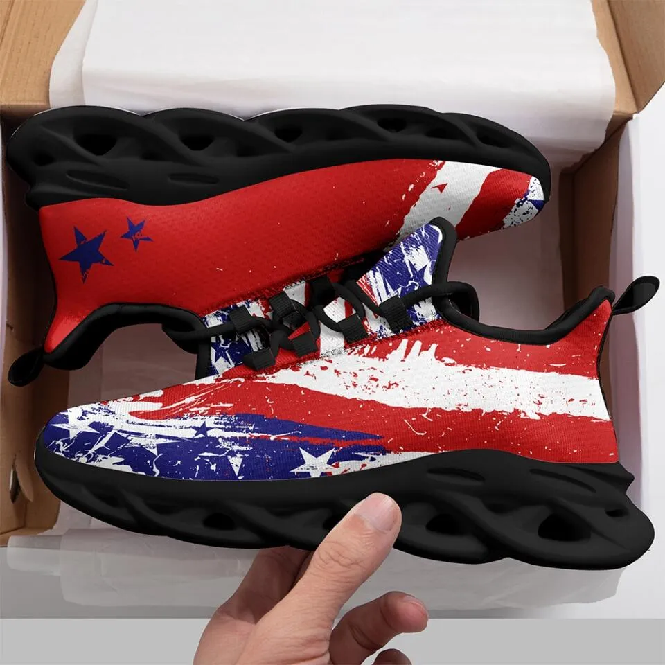 Customized Business Gifts, meaningful gifts for clients MaxSoul-B03002 Custom Max Soul American Flag, USA Flag Sneakers Max Soul, Shoes, Printed Shoes