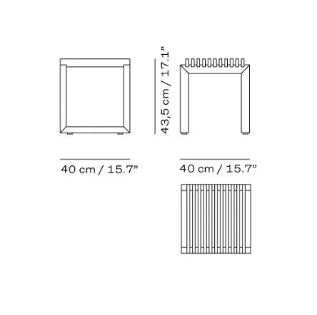 Cutter Stool Outdoor