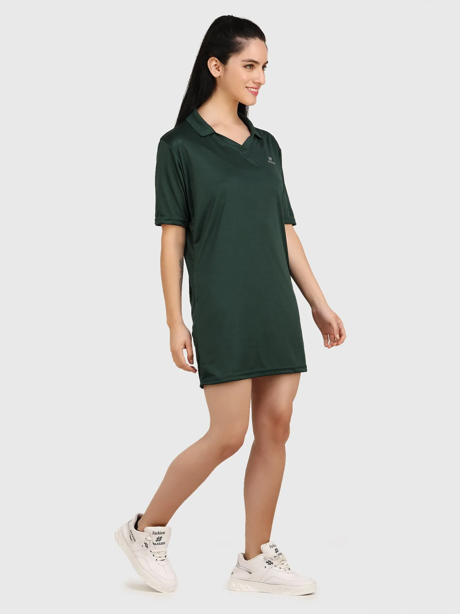 Dark green oversized sweatshirt dress