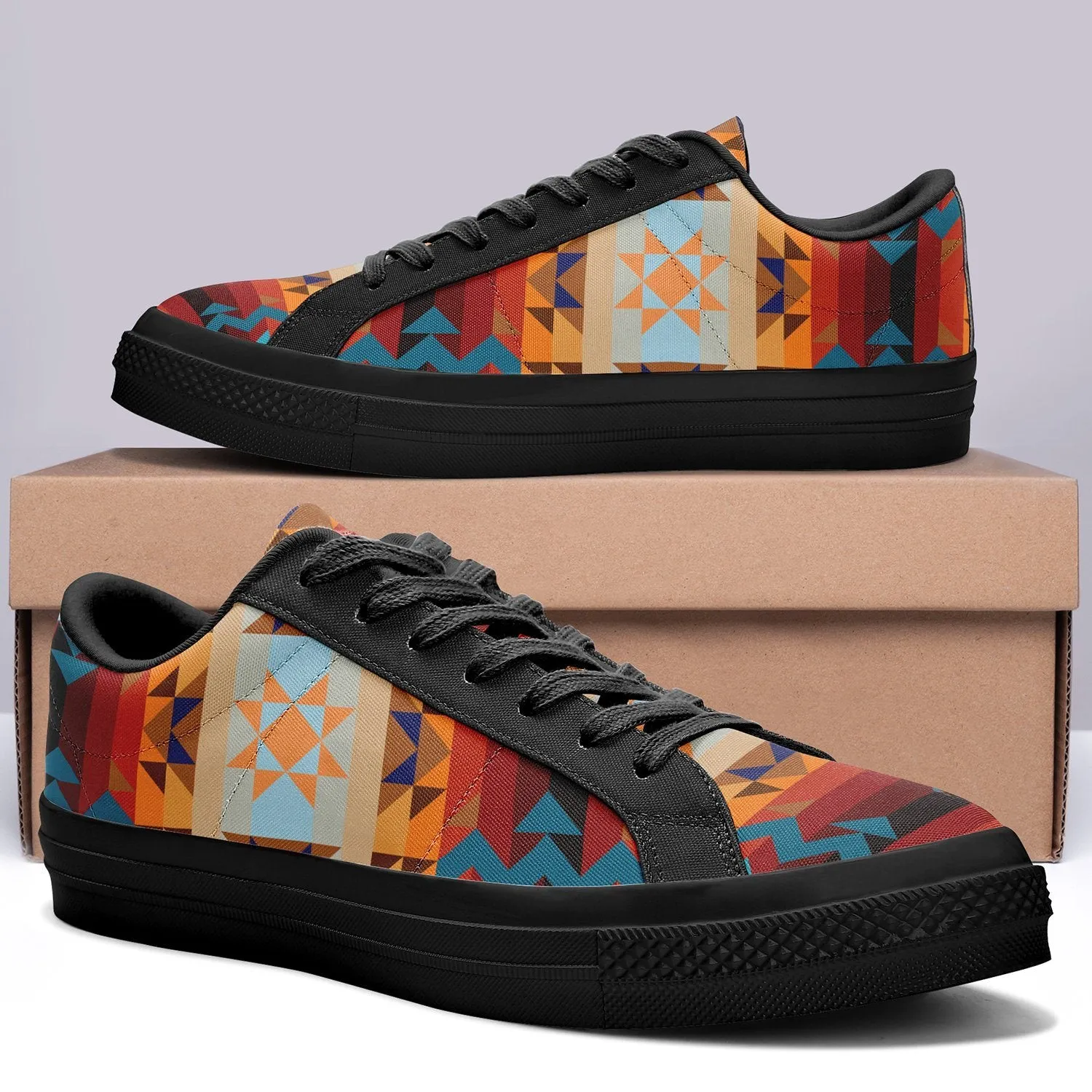 Dark Sandway Aapisi Low Top Canvas Shoes Black Sole