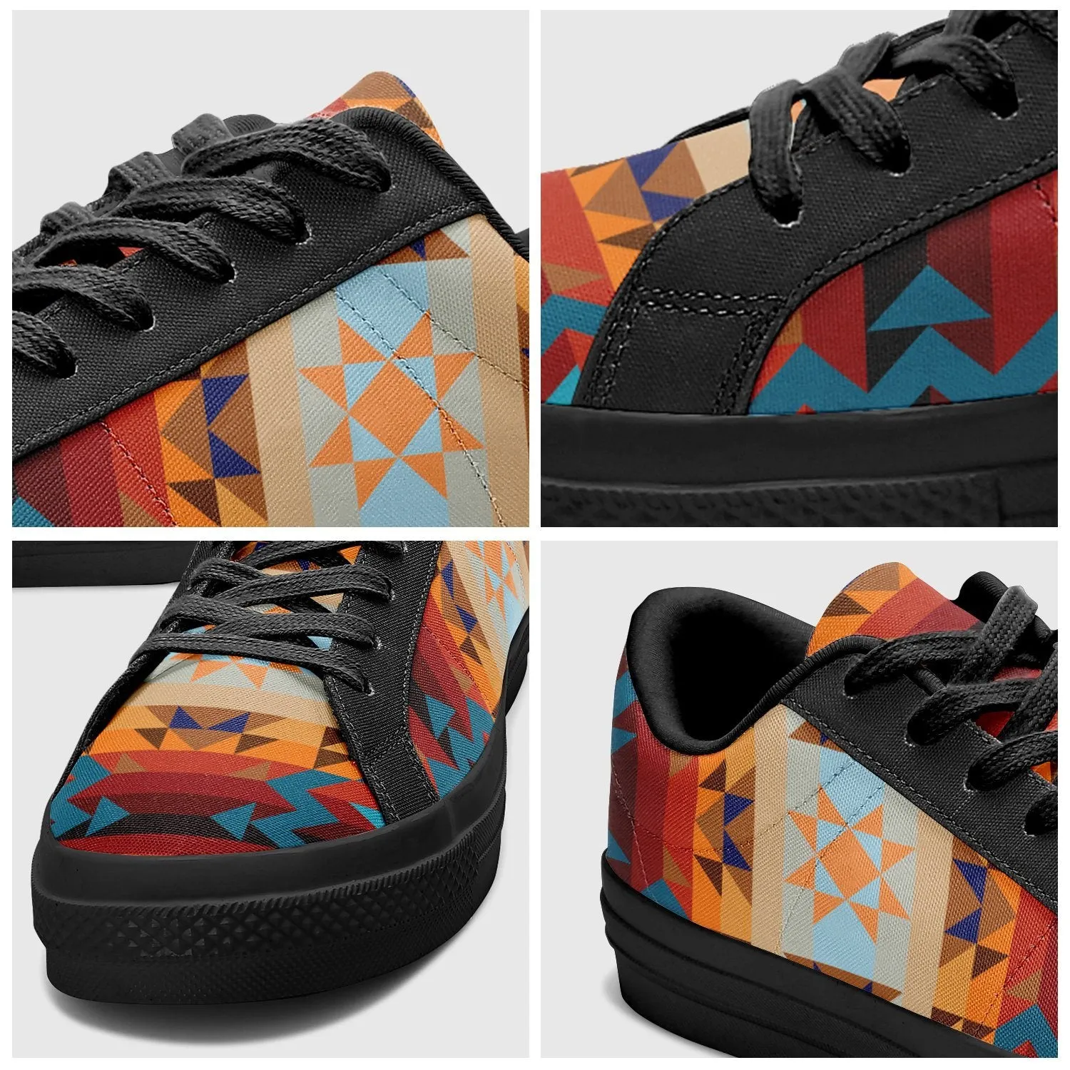 Dark Sandway Aapisi Low Top Canvas Shoes Black Sole