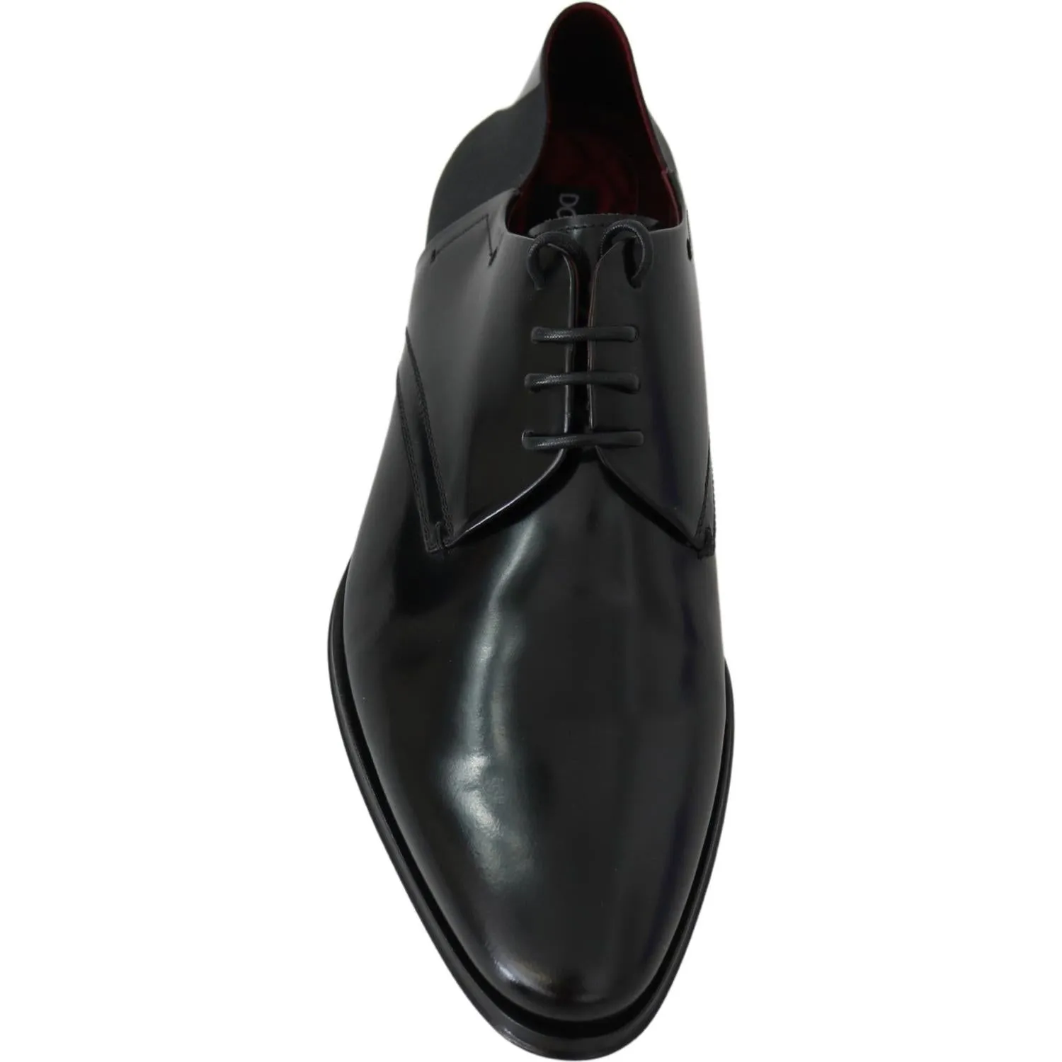 Dolce & Gabbana Elegant Black Leather Derby Shoes