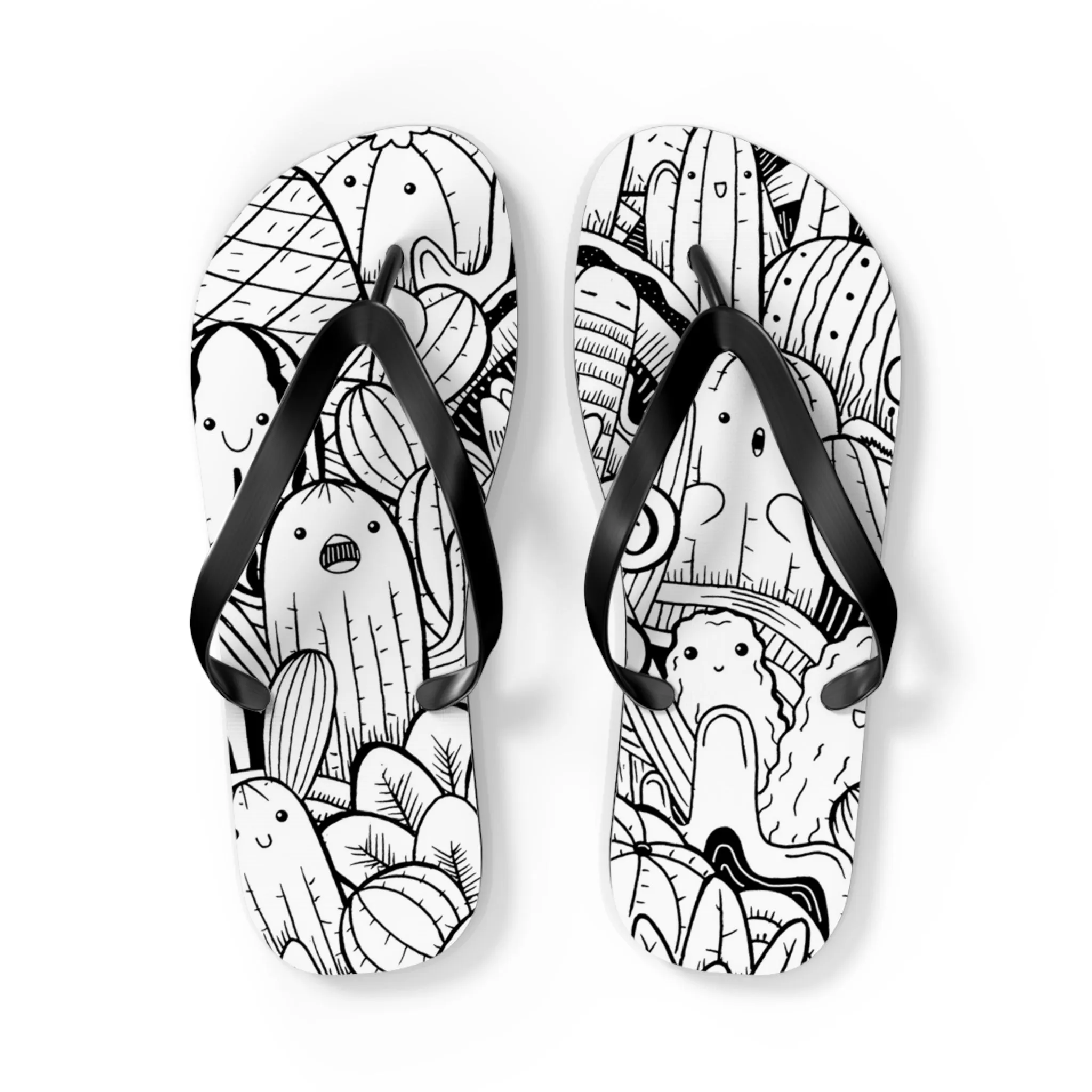 Doodle Cactus - Inovax Flip Flops