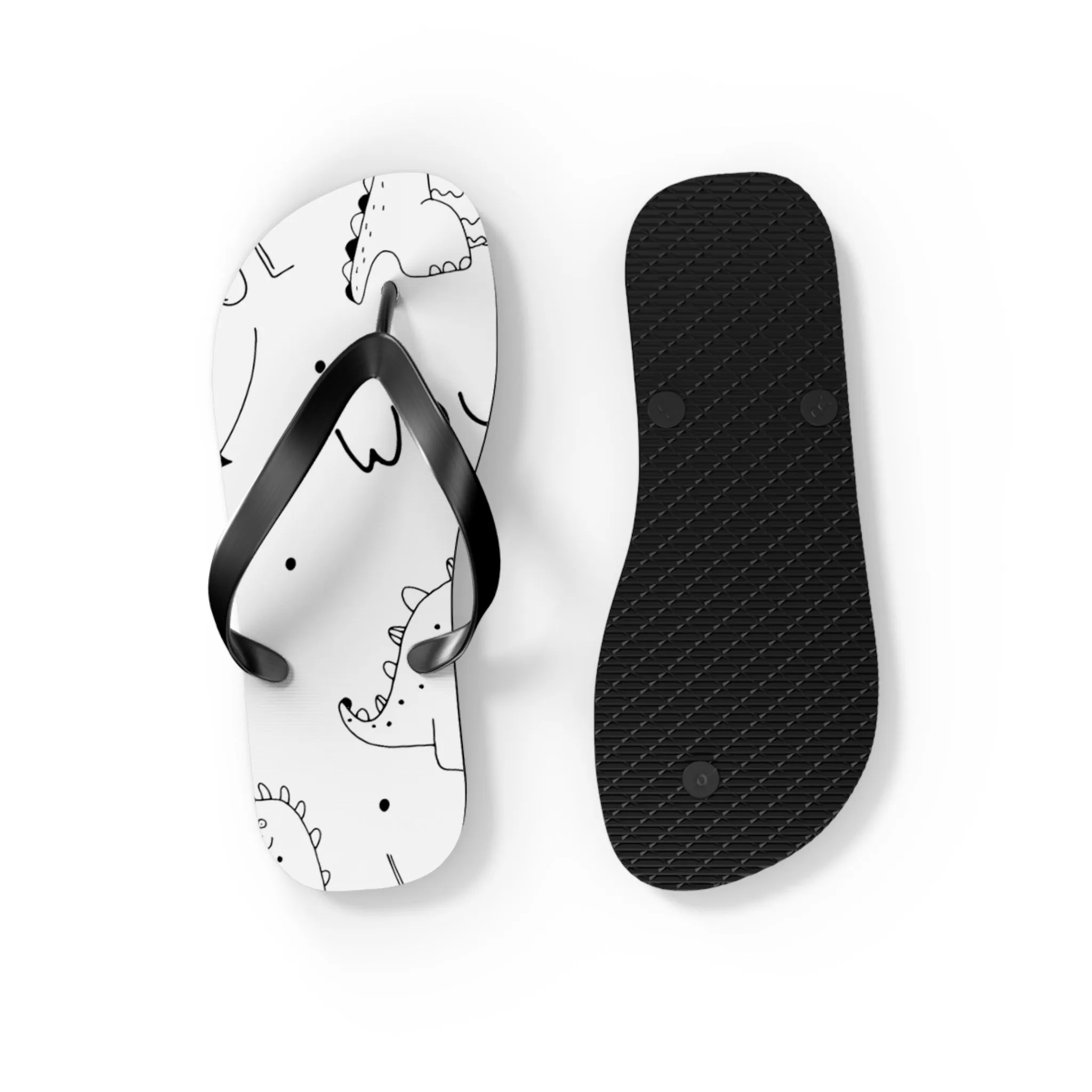 Doodle Dinosours - Inovax Flip Flops