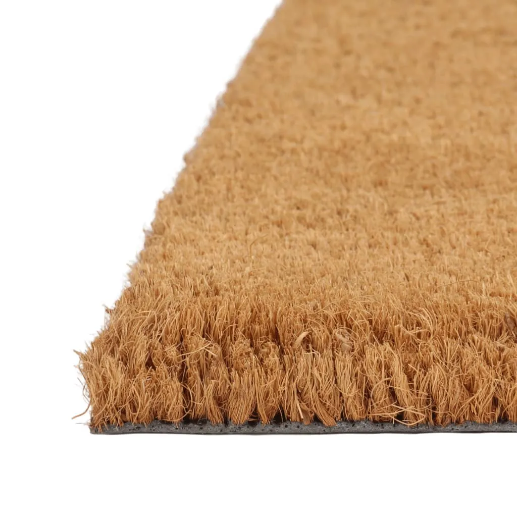 Door Mat Natural Half Round 50x80 cm Tufted Coir