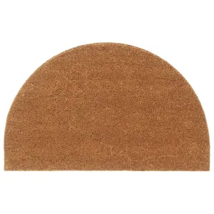 Door Mat Natural Half Round 50x80 cm Tufted Coir